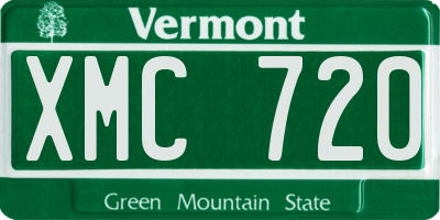 VT license plate XMC720