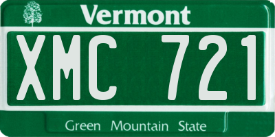 VT license plate XMC721