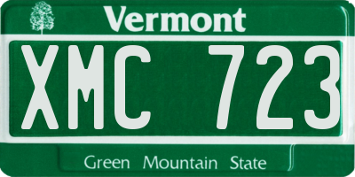 VT license plate XMC723