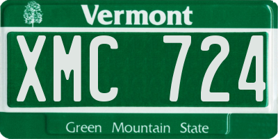 VT license plate XMC724