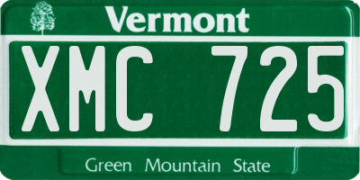 VT license plate XMC725