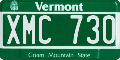 VT license plate XMC730