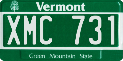 VT license plate XMC731