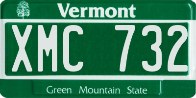 VT license plate XMC732