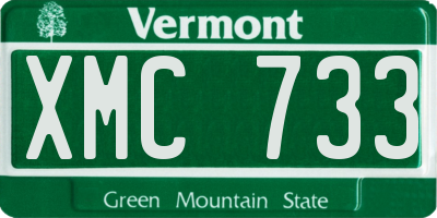 VT license plate XMC733