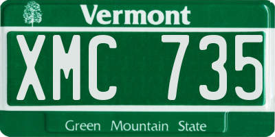 VT license plate XMC735