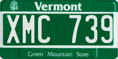 VT license plate XMC739
