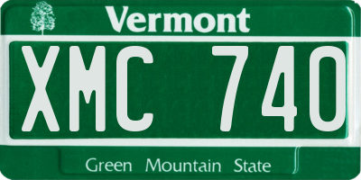 VT license plate XMC740