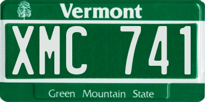 VT license plate XMC741