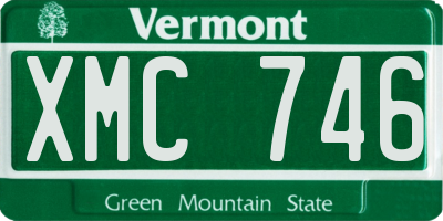 VT license plate XMC746