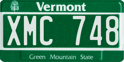 VT license plate XMC748