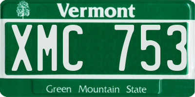 VT license plate XMC753