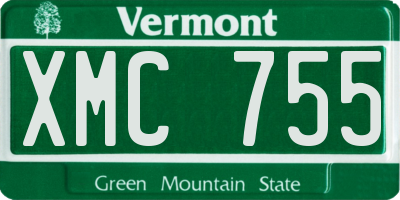VT license plate XMC755