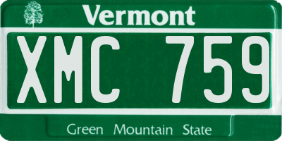 VT license plate XMC759
