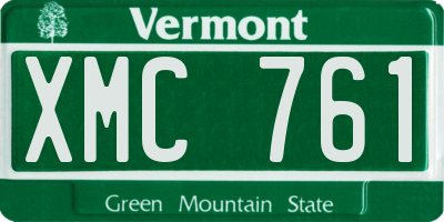 VT license plate XMC761
