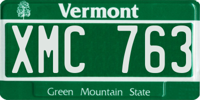 VT license plate XMC763
