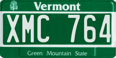 VT license plate XMC764