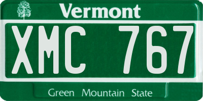 VT license plate XMC767