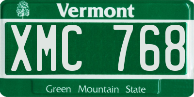 VT license plate XMC768