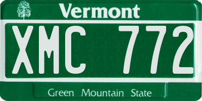 VT license plate XMC772