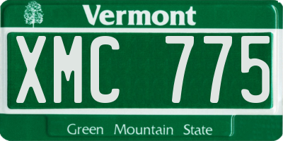 VT license plate XMC775