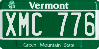 VT license plate XMC776