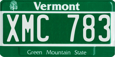 VT license plate XMC783