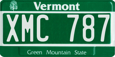 VT license plate XMC787