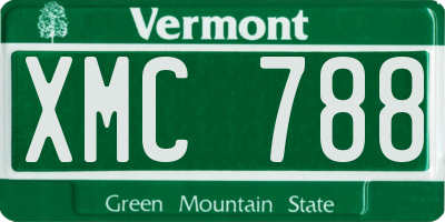 VT license plate XMC788