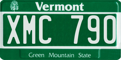 VT license plate XMC790