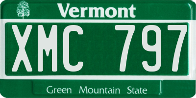 VT license plate XMC797