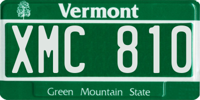 VT license plate XMC810