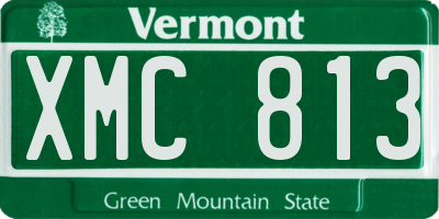 VT license plate XMC813