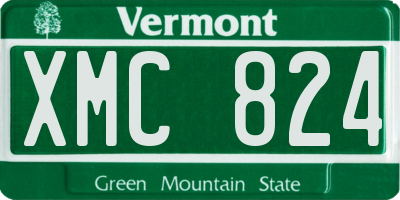 VT license plate XMC824