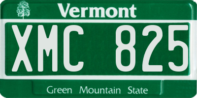 VT license plate XMC825
