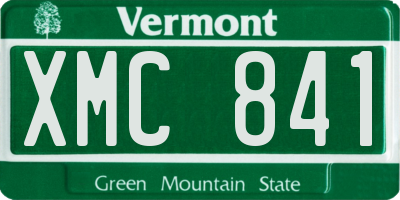 VT license plate XMC841