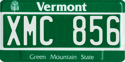 VT license plate XMC856