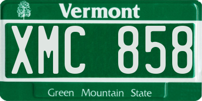 VT license plate XMC858