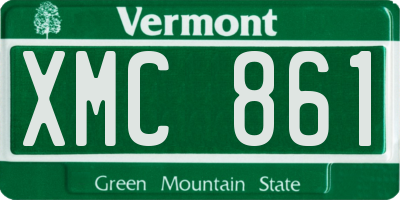VT license plate XMC861