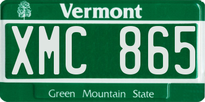 VT license plate XMC865