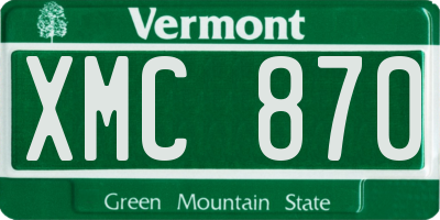 VT license plate XMC870