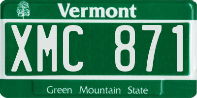 VT license plate XMC871