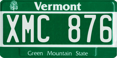 VT license plate XMC876