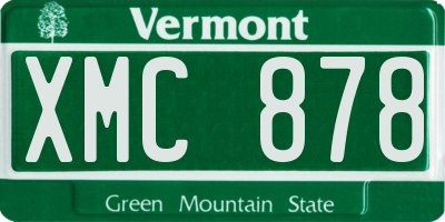 VT license plate XMC878