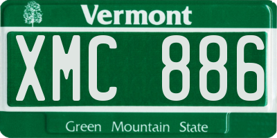 VT license plate XMC886