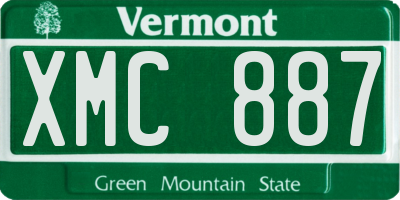 VT license plate XMC887