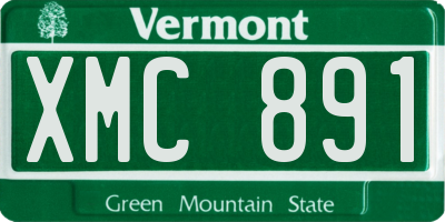 VT license plate XMC891