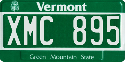 VT license plate XMC895
