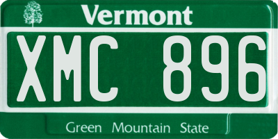 VT license plate XMC896
