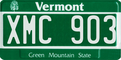 VT license plate XMC903
